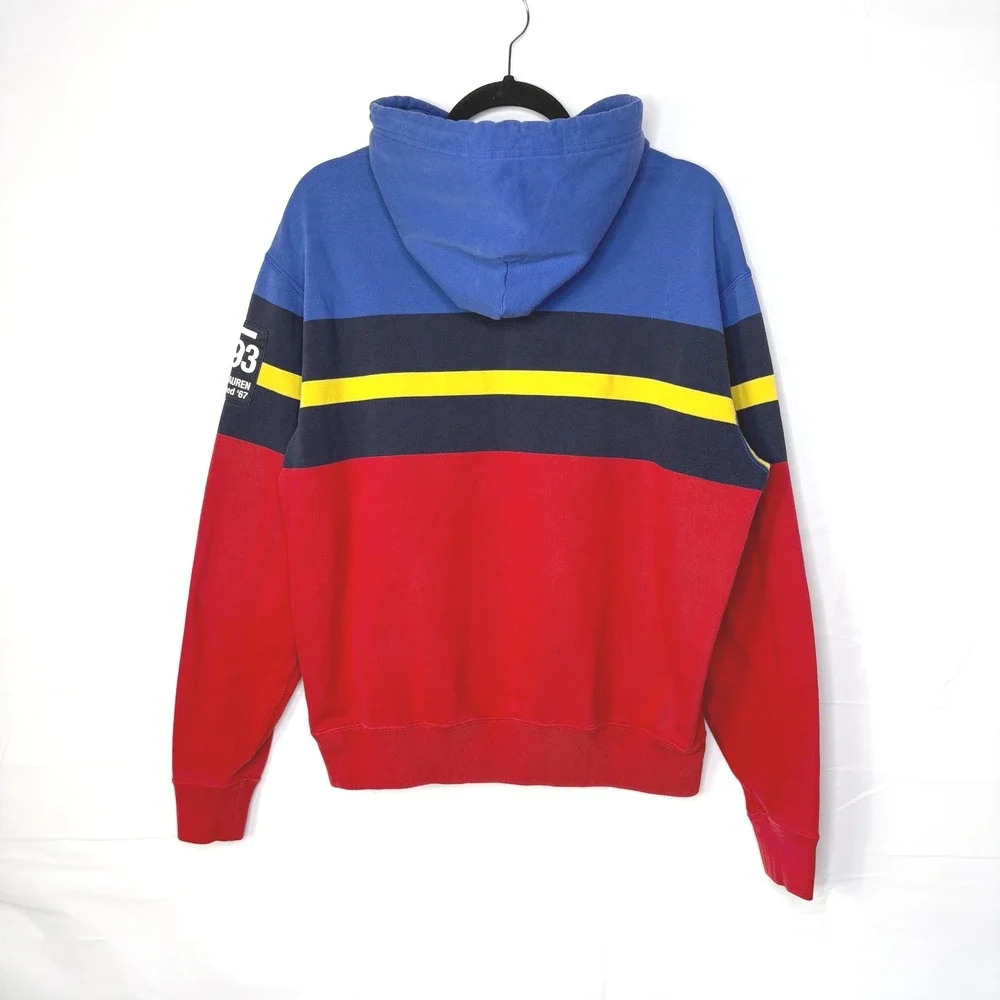 Polo Ralph Lauren Spellout Sport P-93 Hoodie‎ Small Vintage 90's Sweatshirt